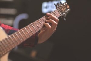 Musician playing the guitar