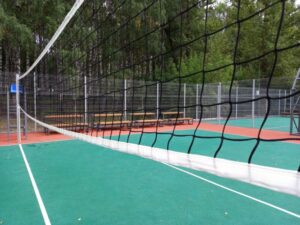 A modern sports ground for tgrove sports outdoors, in the park, in the courtyard, at the school.