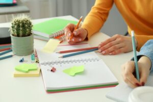 Concept of preparing to exams or tests