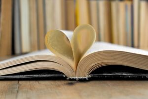 Book background. Old books in the library. Bookshelf shop. Knowledge, publications, literature