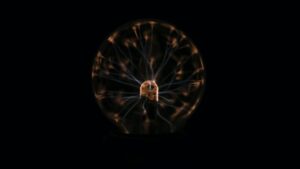 Electrostatic plasma sphere in the dark. Tesla coil - physics experiment