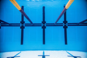Empty 50m Olympic Outdoor Pool From Underwater