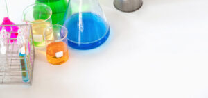Photo of Chemistry glassware.