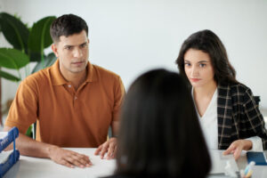 Couple Listening to Social Worker