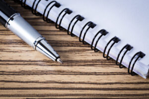 Pen and notebook