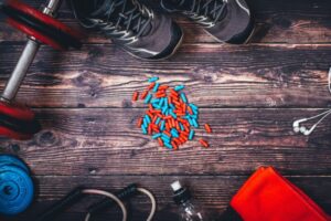 Some athletes take banned anabolic substances in the form of pills to gain more muscle