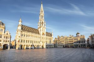Central square in Brussels city