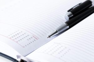 Pen and notebook