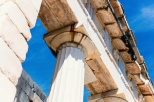 ancient columns in Greece