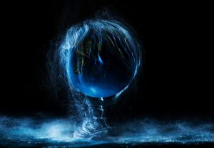 Destroying our planet virus. Destroying Earth globe. Global catastrophe concept
